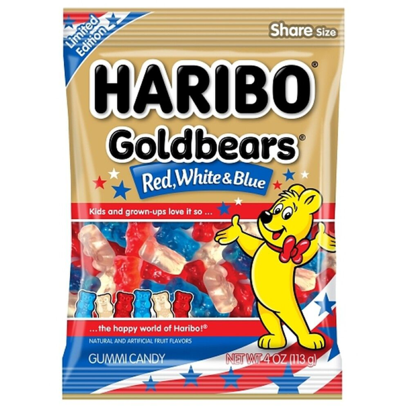 Haribo Goldbears Red, White, and Blue, 4 oz