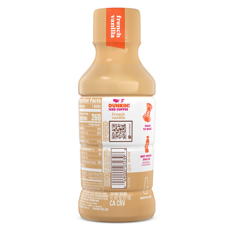 Dunkin' French Vanilla Iced Coffee 13.7oz Btl