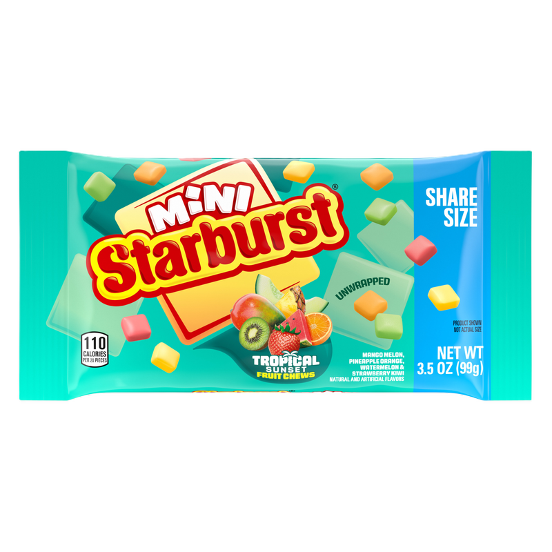 STARBURST MINIS Tropical Chewy Candy , Share Size, 3.5 oz