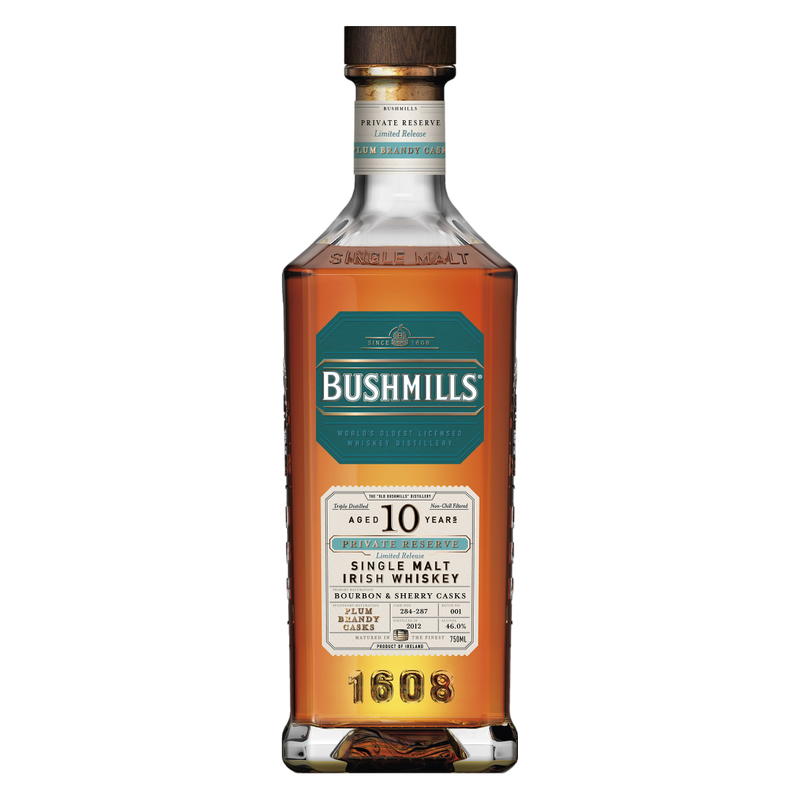 Bushmills Private Reserve Limited Release 10 Year Old: Plum Brandy Casks Irish Whiskey 750ml (92 Proof)