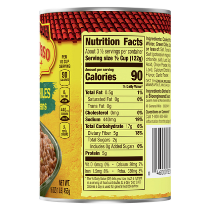 Old El Paso Green Chiles Refried Beans 16oz
