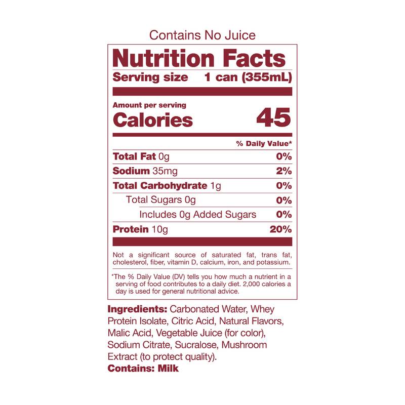 SkyPop Fruit Punch Protein Soda 12oz Can