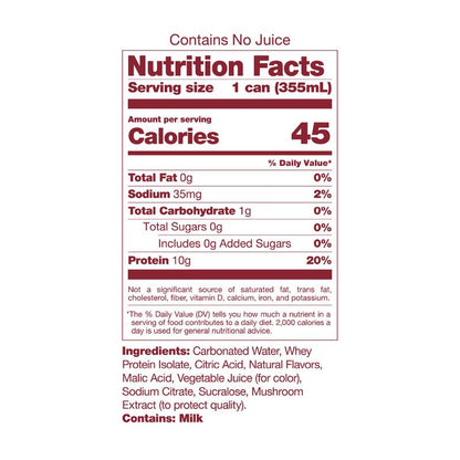SkyPop Fruit Punch Protein Soda 12oz Can