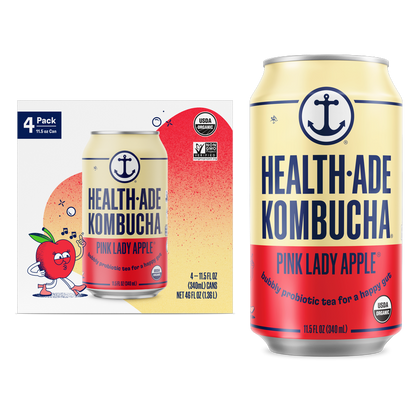 Health-Ade Pink Lady Apple 4pk 11.5oz Can - Health-Ade – BevMo!