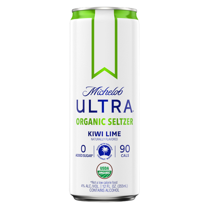 Michelob Ultra Organic Seltzer Kiwi Lime Single 12oz Can 4.0% ABV