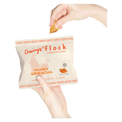 Flock Honey Sriracha Chicken Skin Chips 1oz