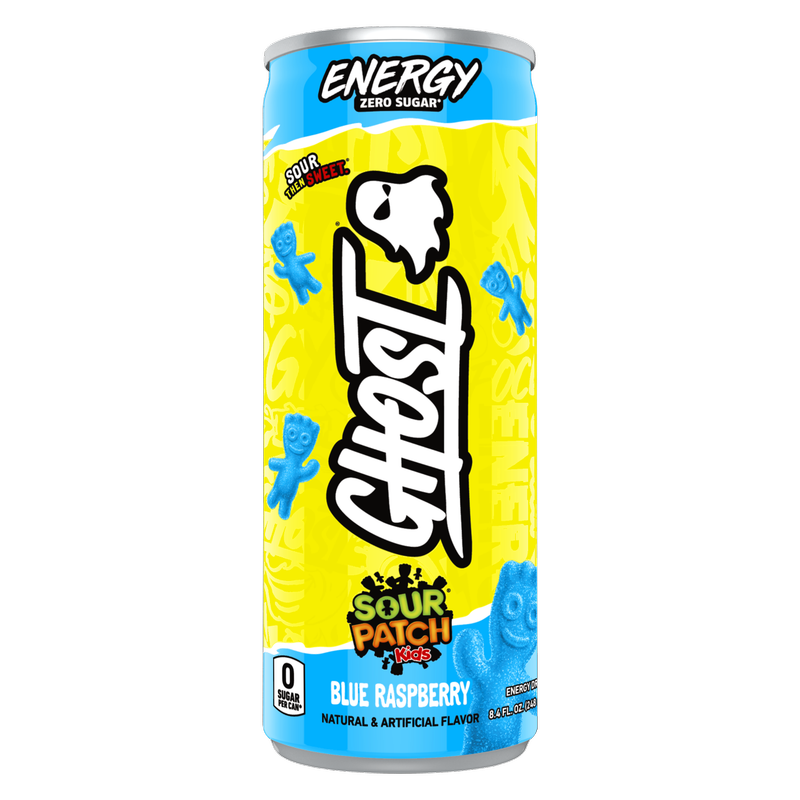 GHOST Energy Zero Sugar Sour Patch Kids Variety Pack 4pk 8.4oz Can