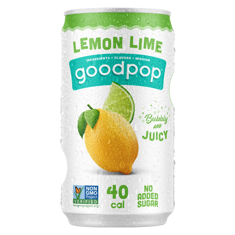 GoodPop Lemon Lime Juice & Bubbly Water 6pk 7.5oz Mini Can