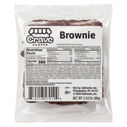 Crave Shoppe Big Chocolate Brownie - 3.5 oz