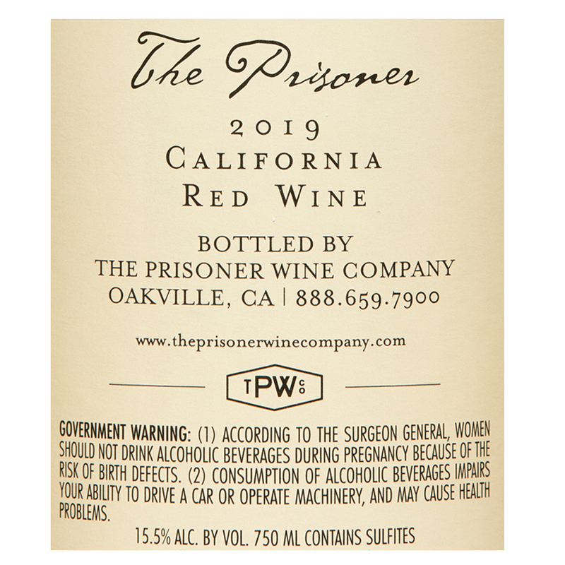 The Prisoner Red Blend 750ml - The Prisoner Wine Company – BevMo!