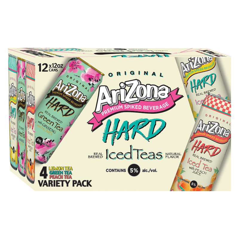 Arizona Hard Tea Party Pack 12pk 12oz Can 5.0% ABV - Arizona Hard – BevMo!