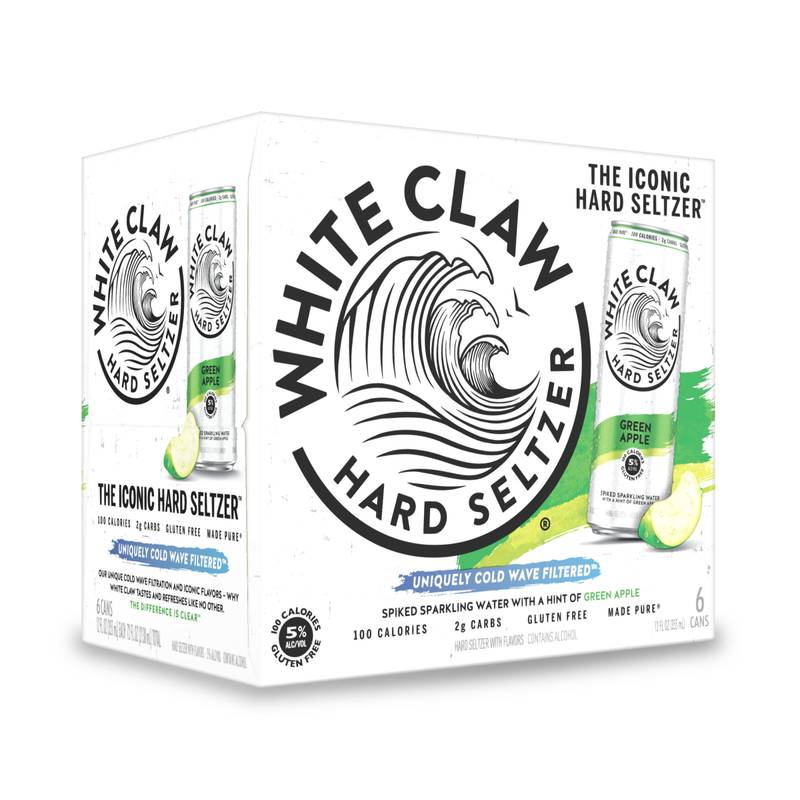 White Claw Seltzer Green Apple 6pk 12oz Can 5.0% ABV - White Claw
