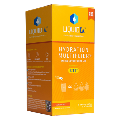 Liquid I.V. Hydration Multiplier + Immune Support Electrolyte Drink Mix Powder Tangerine 10ct Box