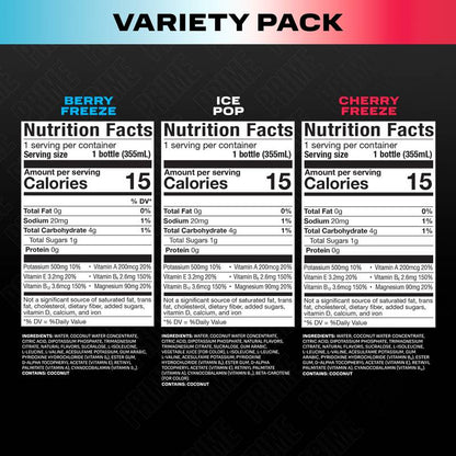 Prime Hydration Variety Pack 15pk 12oz Btl