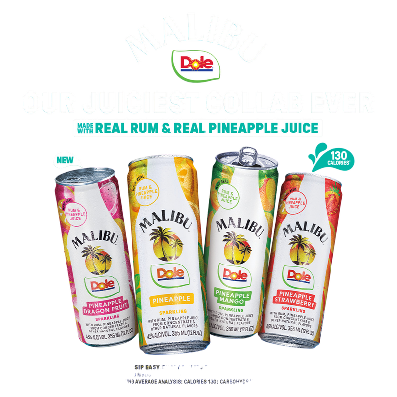 Malibu Dole Variety Pack 8pk 12oz Can