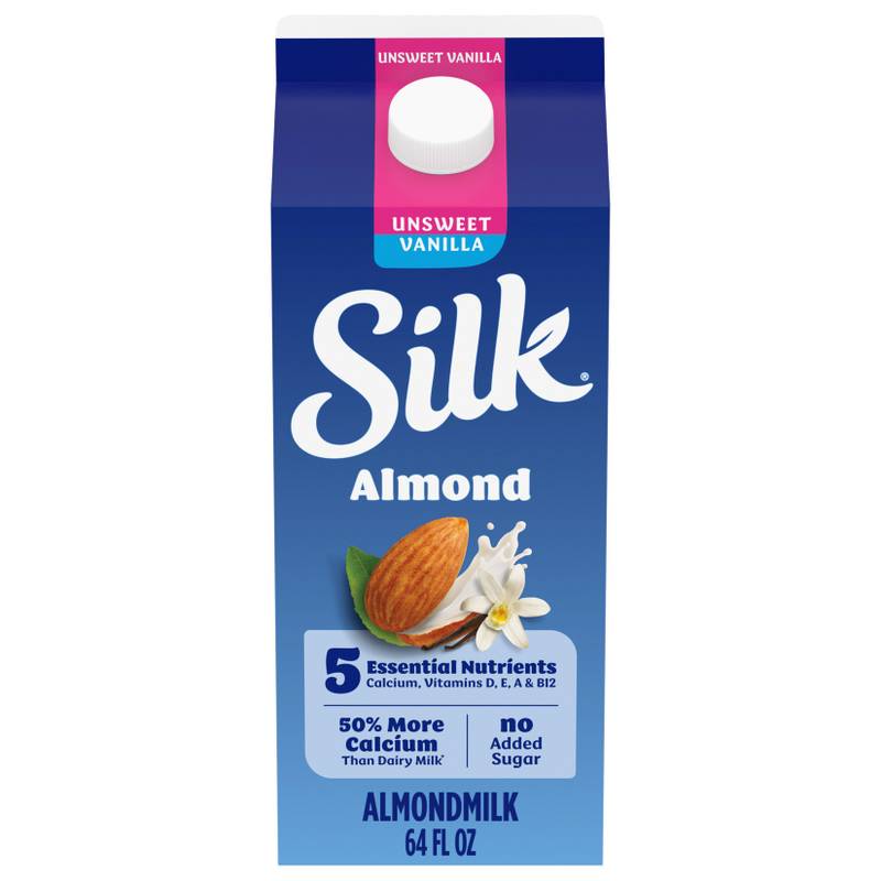 Silk Unsweetened Vanilla Almond Milk 1/2 Gallon