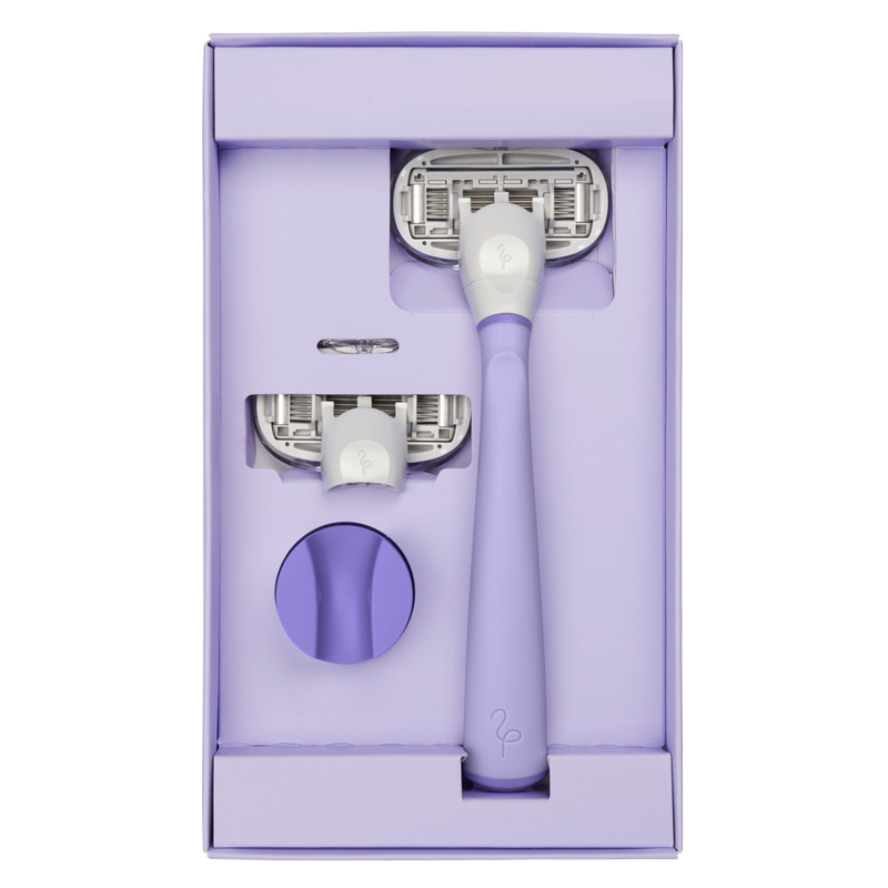 Flamingo Women's Lilac 5-Blade Razor with Replacement Blade Cartridge