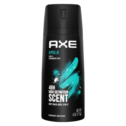 AXE Apollo Body Spray Deodorant for Long-Lasting Odor Protection, Sage & Cedarwood Deodorant for Men Formulated Without Aluminum 4oz