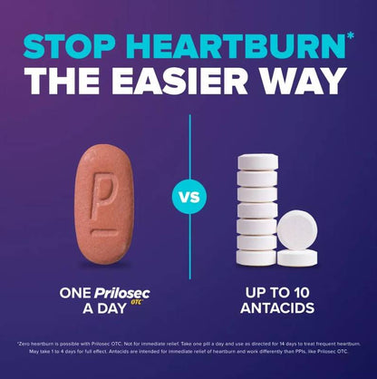Prilosec OTC, Omeprazole 20mg, 14 Tablets