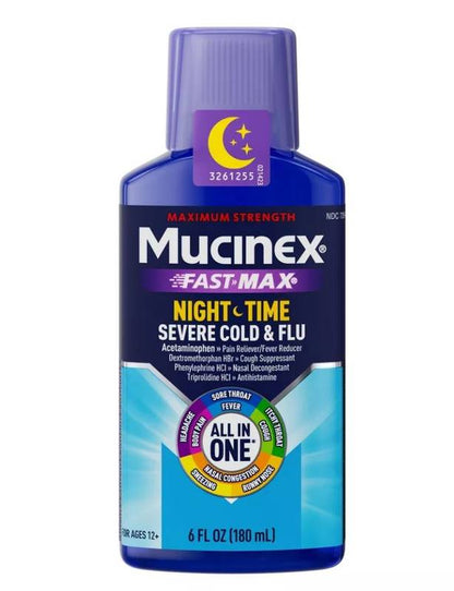 Mucinex Nightshift Adult Liquid - Severe Cold & Flu