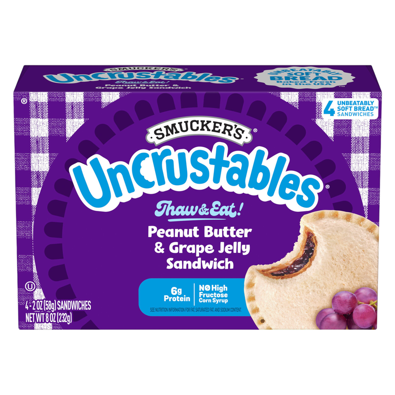 Smucker's Frozen Uncrustables PB & Grape Jelly Sandwich 4ct