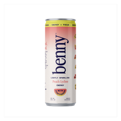 Benny Everyday Energy Peach Lychee 12oz Can