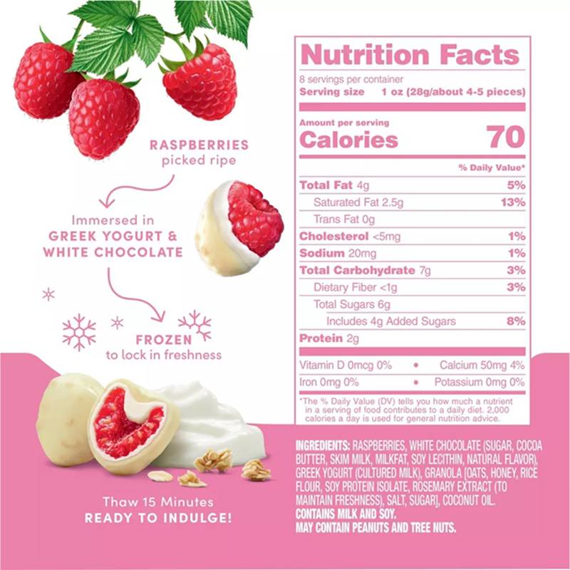 Tru Fru Frozen Greek Yogurt Raspberries 8oz