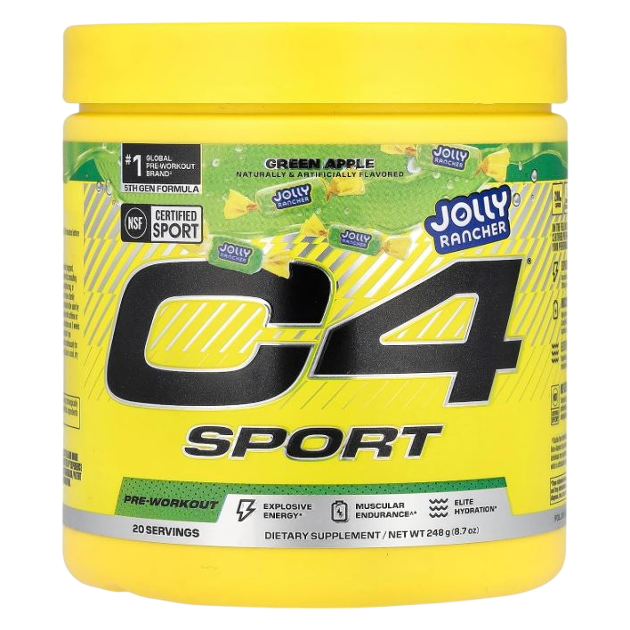 C4 Sport, Pre-Workout, Jolly Rancher Green Apple, 8.7 oz