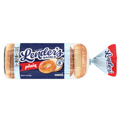 Lender's Frozen Pre-sliced Plain Bagels - 6ct