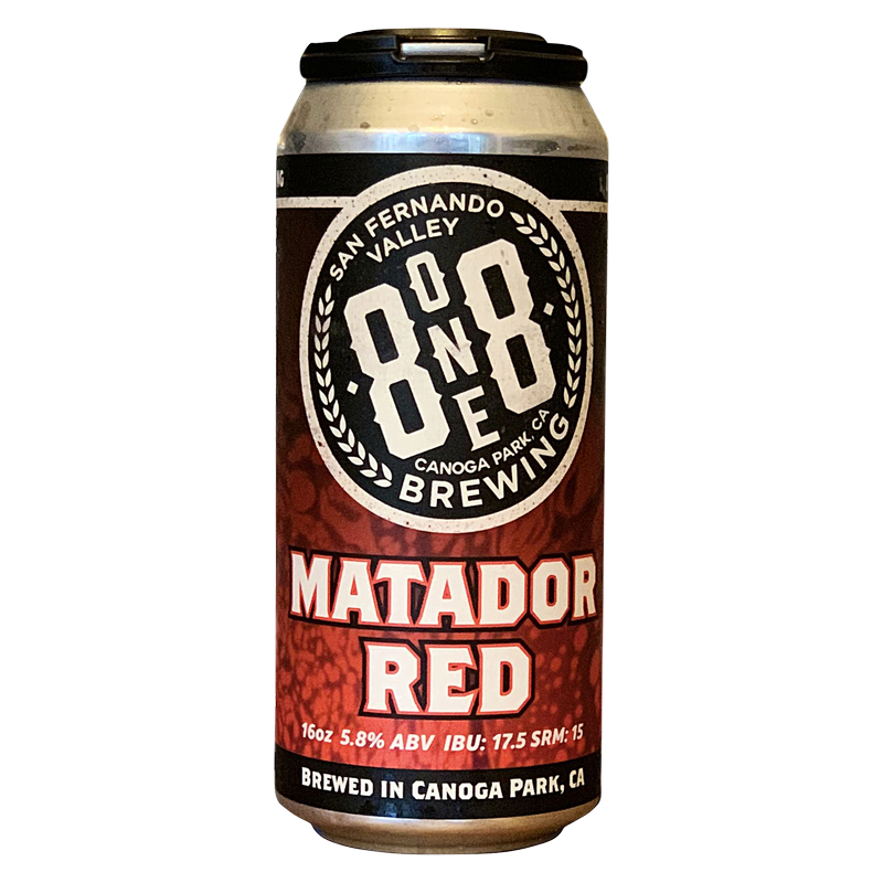 8One8 Brewing Matador Red Ale 4pk 16oz - 8one8 – BevMo!