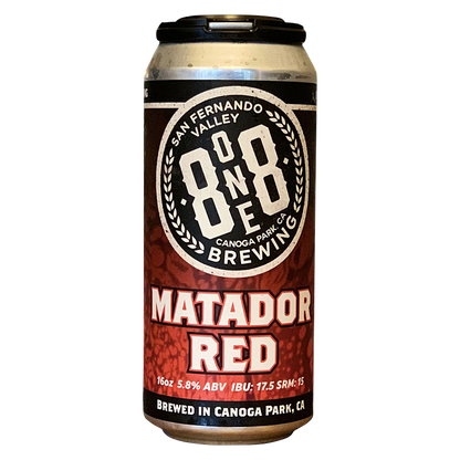 8One8 Brewing Matador Red Ale 4pk 16oz - 8one8 – BevMo!