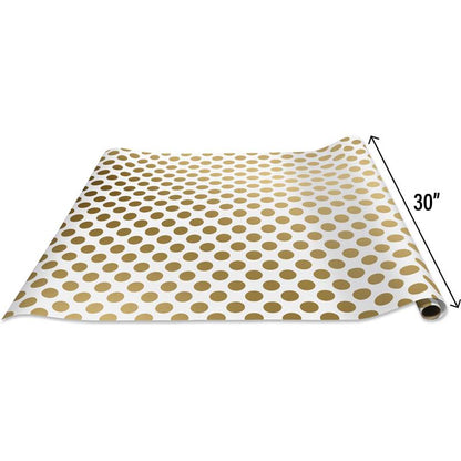 Gold & Silver Dot Jumbo Roll Wrap