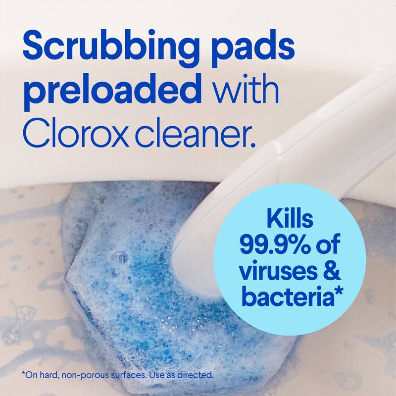 Clorox No Scent Toilet Wand Kit 1.04oz Stick