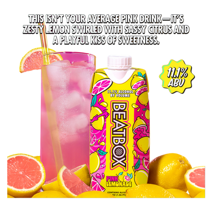 BeatBox Pink Lemonade 500ml 11.1% ABV Wine Party Punch