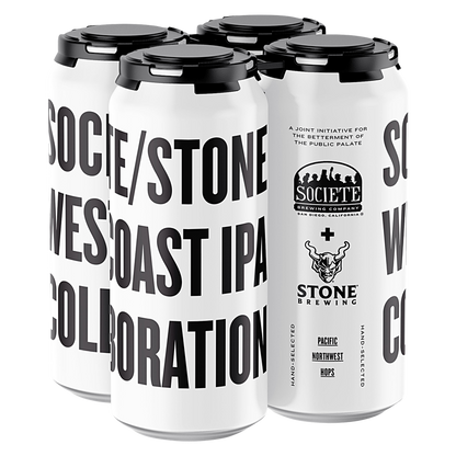 Societe Brewing/Stone Brewing West Coast IPA 4pk 16oz