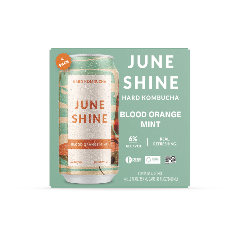 JuneShine Blood Orange Mint 4pk Can 12 oz