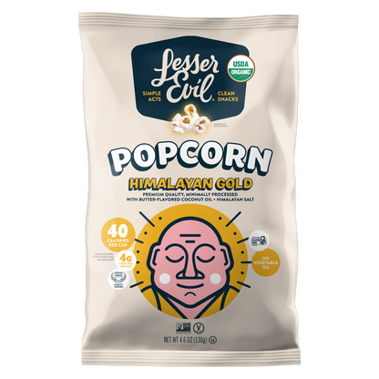 LesserEvil Organic Popcorn, Himalayan Gold, 4.6oz