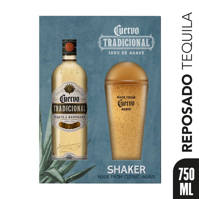 Jose Cuervo Tradicional Reposado with Shaker Tequila 750ml (80