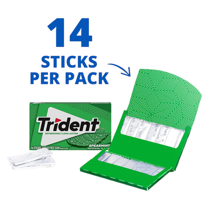 Trident Spearmint, 14pc Wallet Pack