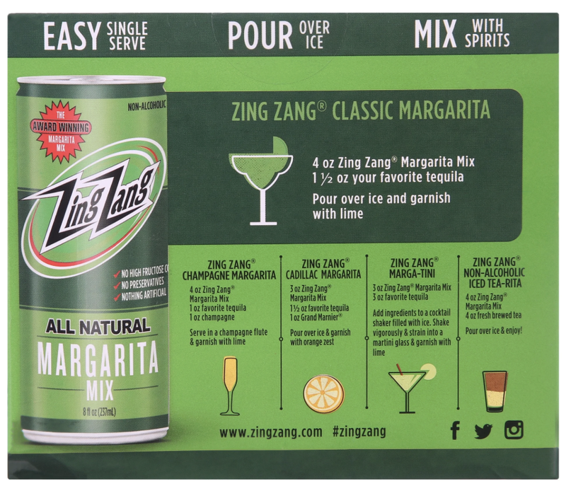 Zing Zang Margarita Mix 6pk 7.5oz Can