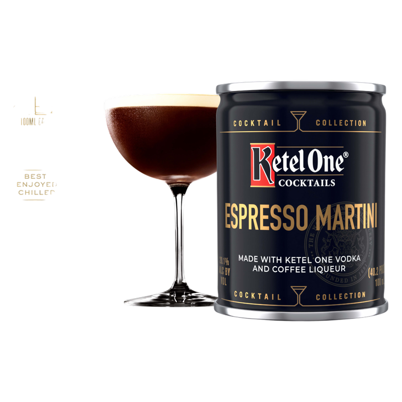 Ketel One Espresso Martini Cocktail (Made with Ketel One Vodka), 100 mL Cans, 4 Pack