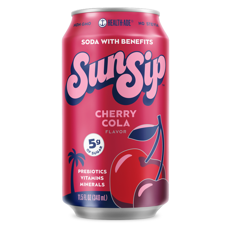 Sunsip Soda Cherry Cola 11.5oz Can