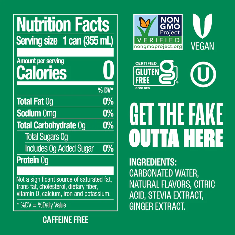 Zevia Ginger Ale 6pk 12oz Can