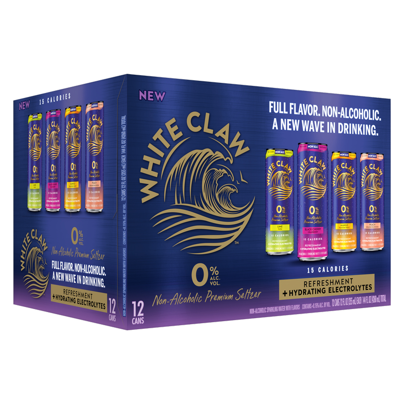 White Claw Zero Proof Variety 12pk 12oz Can