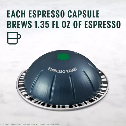 Nespresso Starbucks Vertuo Espresso Roast 10ct 1.35oz Capsules