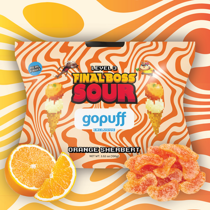 Final Boss Level 3 x Gopuff Exclusive Sour Orange Sherbert, 3.52oz