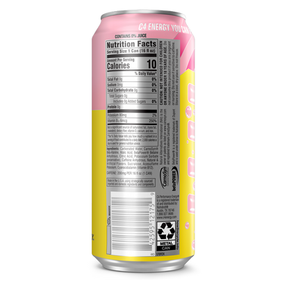 C4 Energy Zero Sugar Strawberry Blast 16oz Can