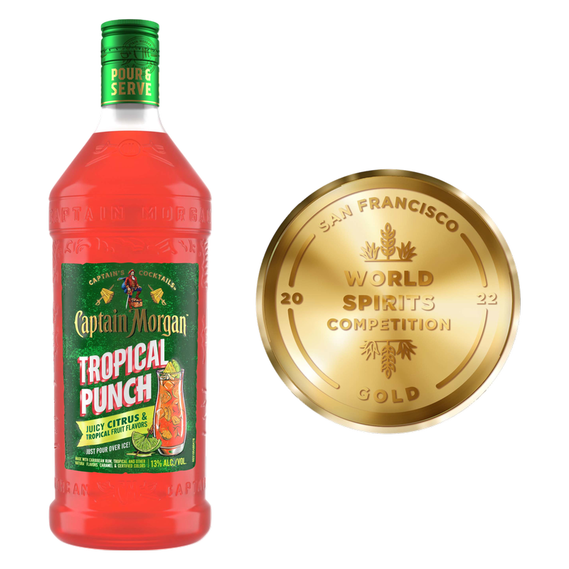Captain Morgan Tropical Punch 13% ABV Captain Morgan – BevMo!