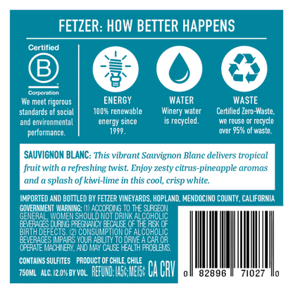 Fetzer Sauvignon Blanc 750ml