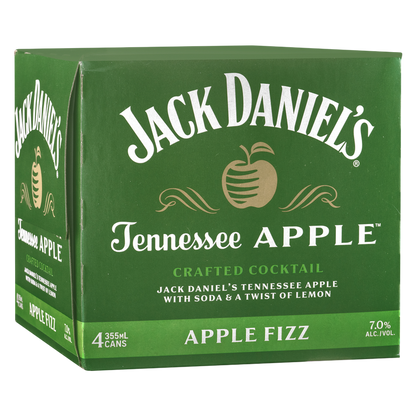 Jack Daniel's Apple Fizz Cocktail 4pk 12oz Can 7% ABV